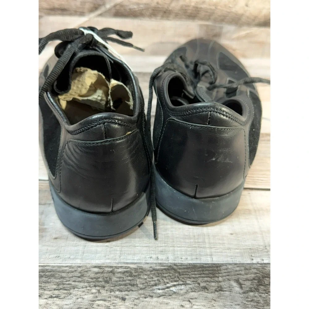 Gucci Leather Low Trainer Black Suede Sneakers 111 6107 Size 9D Made in Italy